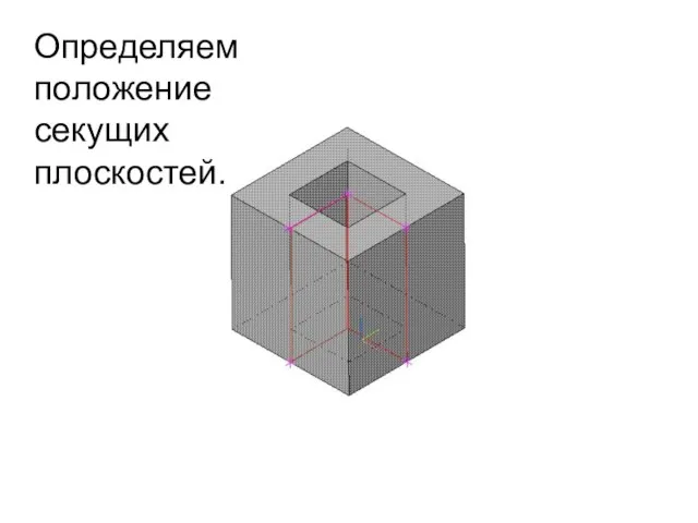 Определяем положение секущих плоскостей.