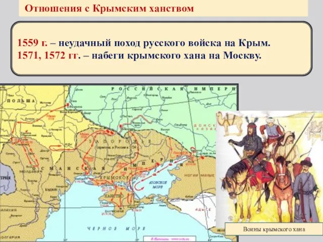 Отношения с Крымским ханством 1559 г. – неудачный поход русского войска на