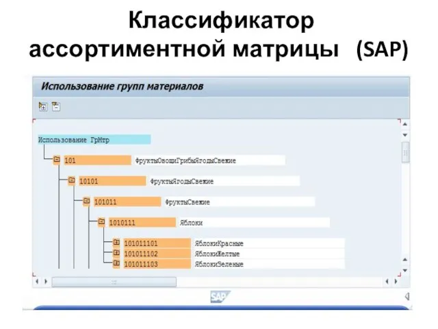 Классификатор ассортиментной матрицы (SAP)