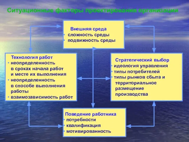 Ситуационные факторы проектирования организации