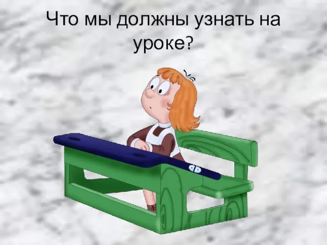 Что мы должны узнать на уроке?