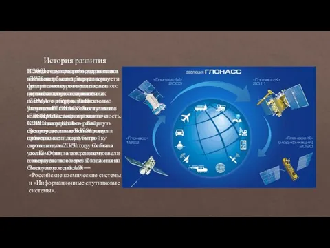 История развития Понятие системы сформировалось в 1976 году, когда был развернут проект