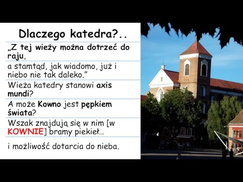 Dlaczego katedra?..