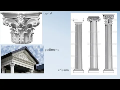 capital pediment column
