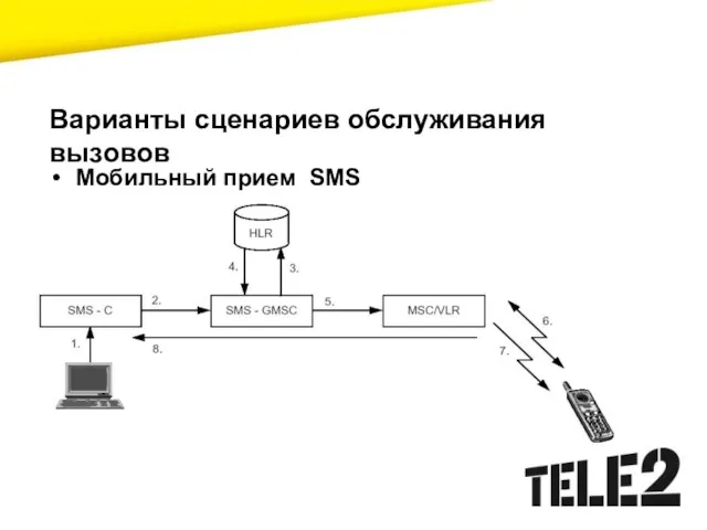 Варианты сценариев обслуживания вызовов Мобильный прием SMS