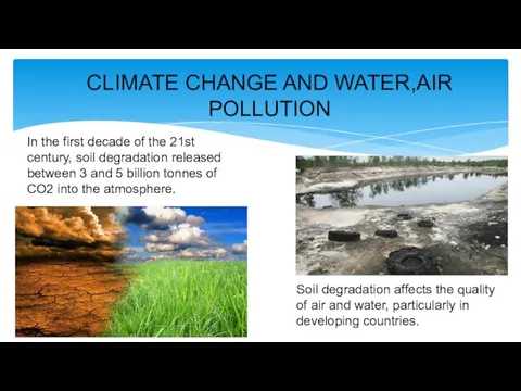 CLIMATE CHANGE AND WATER,AIR POLLUTION In the first decade of the 21st