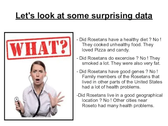 Let's look at some surprising data - Did Rosetans have a healthy