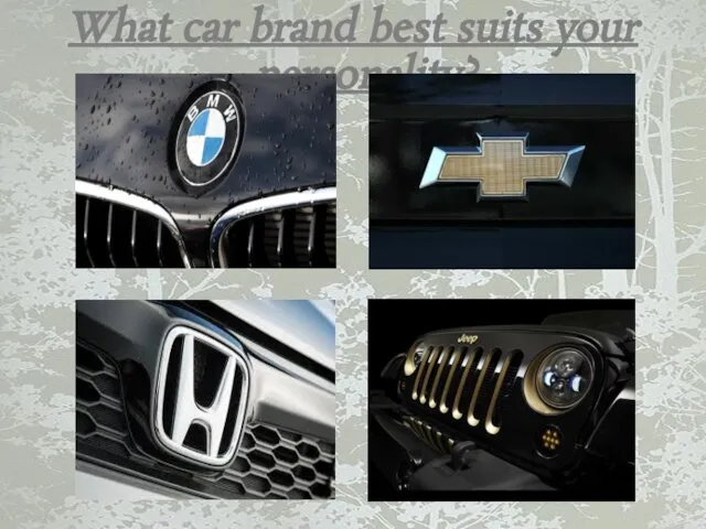 What car brand best suits your personality?