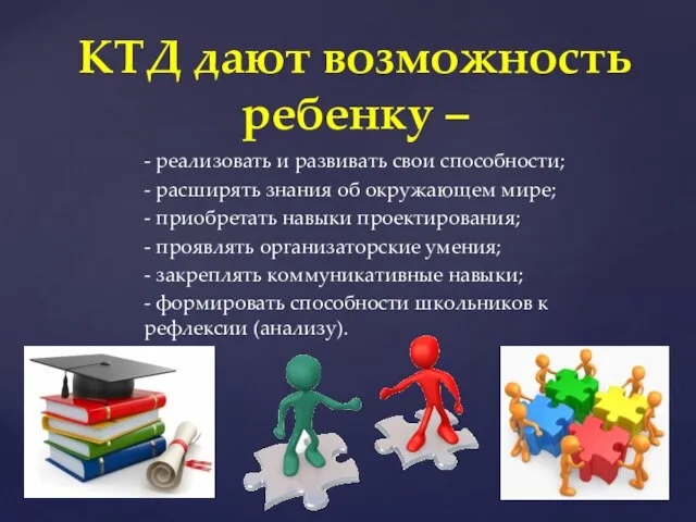 - реализовать и развивать свои способности; - расширять знания об окружающем мире;