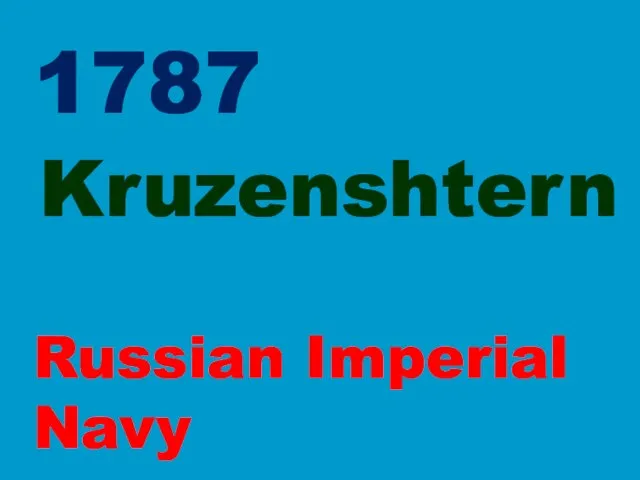 1787 Russian Imperial Navy Kruzenshtern