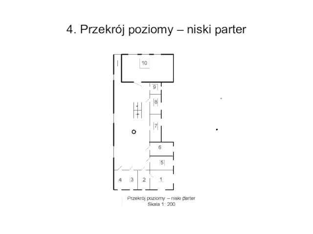 4. Przekrój poziomy – niski parter