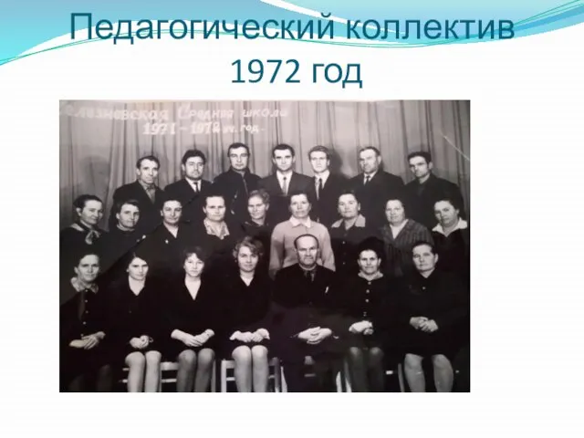 Педагогический коллектив 1972 год