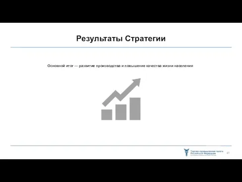 Результаты Стратегии Основной итог — развитие производства и повышение качества жизни населения