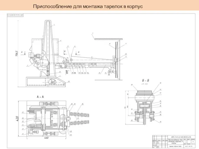 Приспособление для монтажа тарелок в корпус