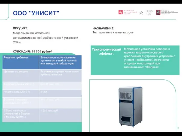 Технологический эффект: Мобильная установка собрана в едином закрытом корпусе с креплением внутренних