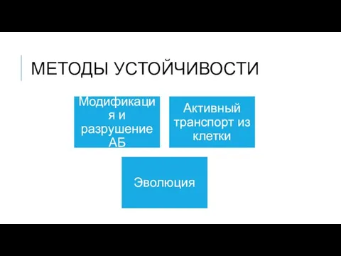 МЕТОДЫ УСТОЙЧИВОСТИ