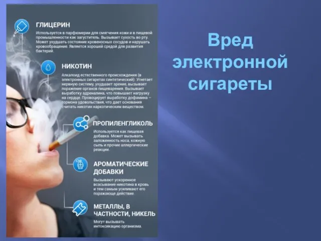 Вред электронной сигареты