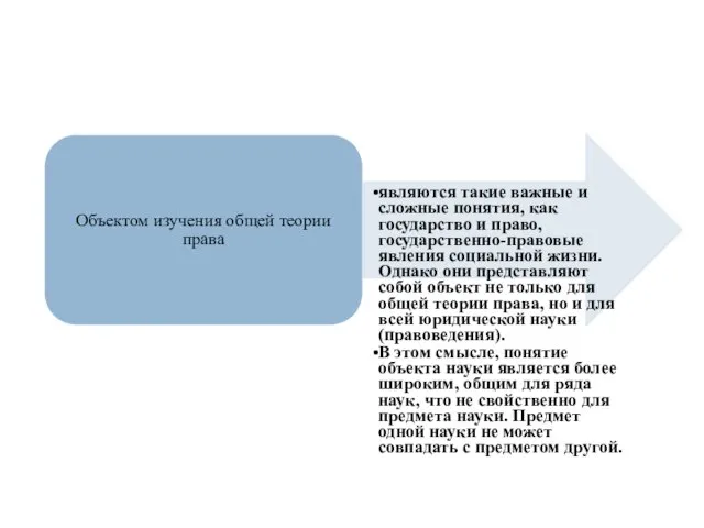 Объектом изучения общей теории права являются такие важные и сложные понятия, как