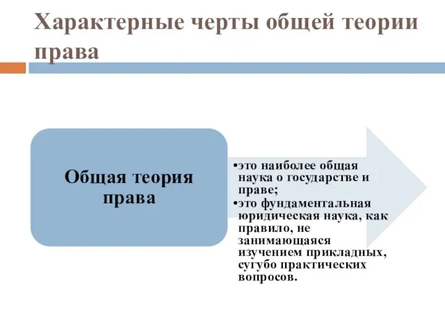 Характерные черты общей теории права Общая теория права это наиболее общая наука