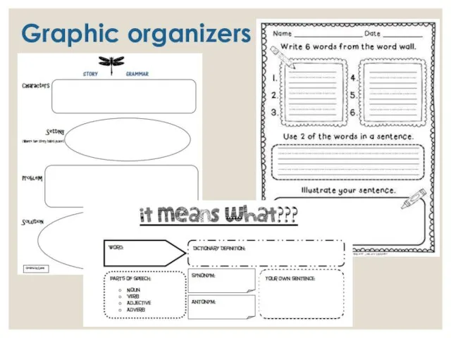 Graphic organizers