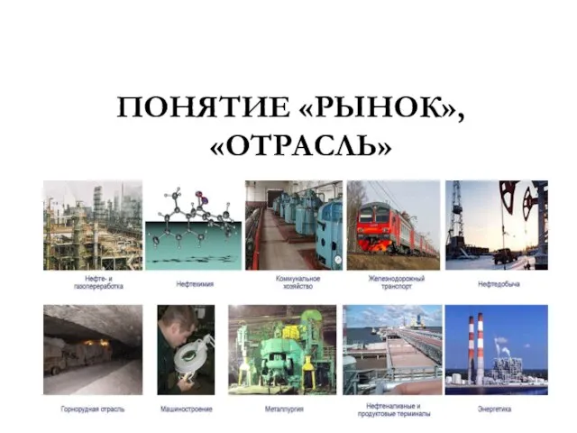 ПОНЯТИЕ «РЫНОК», «ОТРАСЛЬ»