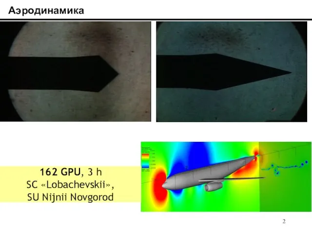 Аэродинамика 162 GPU, 3 h SC «Lobachevskii», SU Nijnii Novgorod