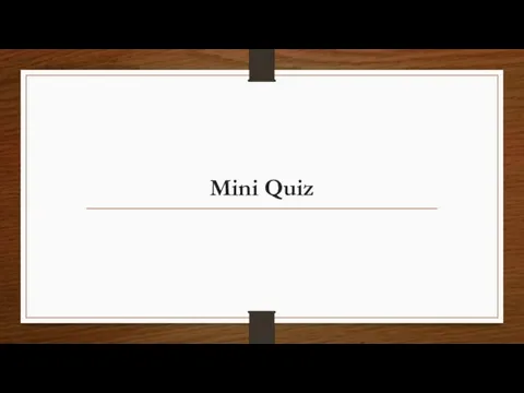 Mini Quiz
