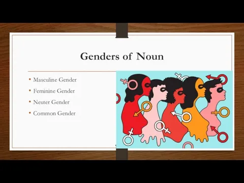 Genders of Noun Masculine Gender Feminine Gender Neuter Gender Common Gender