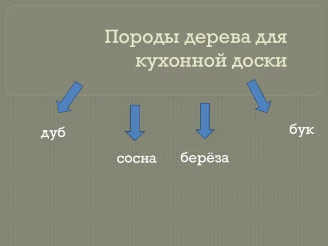 Породы дерева для кухонной доски бук берёза дуб сосна