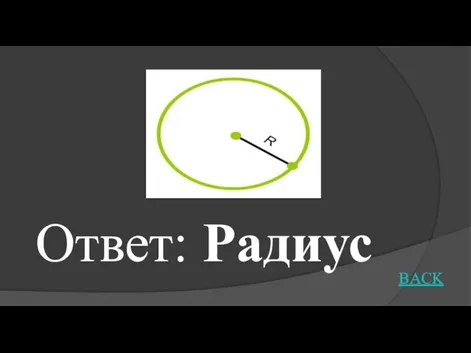 Ответ: Радиус BACK