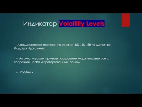 Индикатор Volatility Levels -- Автоматическое построение уровней BD , BK , ER