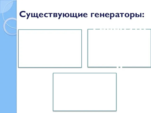 Существующие генераторы: