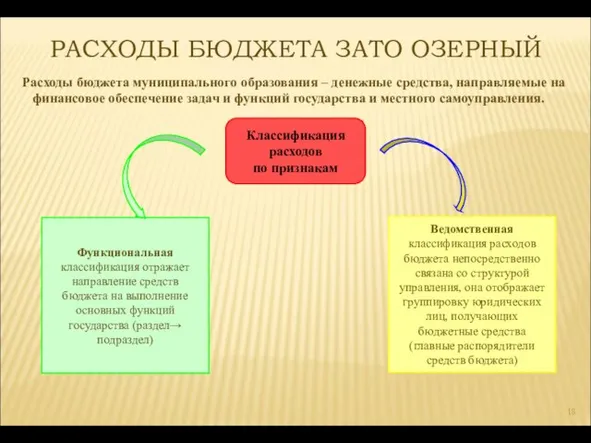 РАСХОДЫ БЮДЖЕТА ЗАТО ОЗЕРНЫЙ Расходы бюджета муниципального образования – денежные средства, направляемые