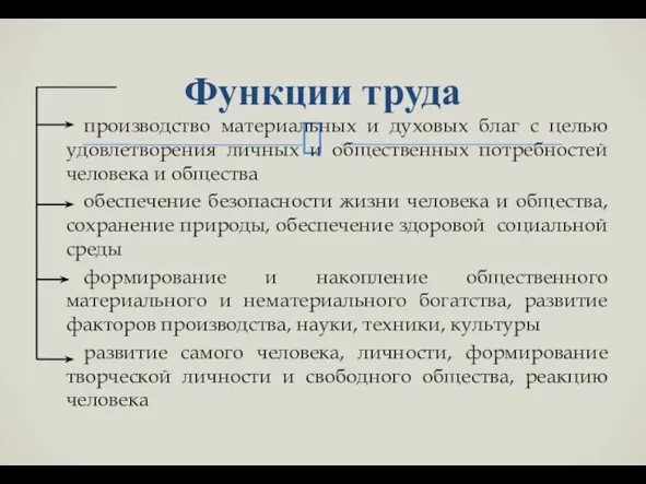 производство материальных и духовых благ с целью удовлетворения личных и общественных потребностей