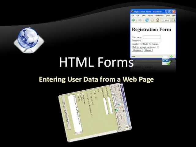 HTML Forms Entering User Data from a Web Page