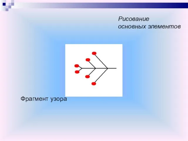 Рисование основных элементов Фрагмент узора