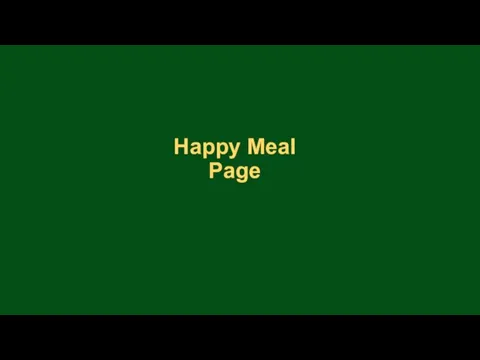 Happy Meal Page