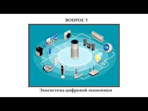 ВОПРОС 1 Экосистема цифровой экономики