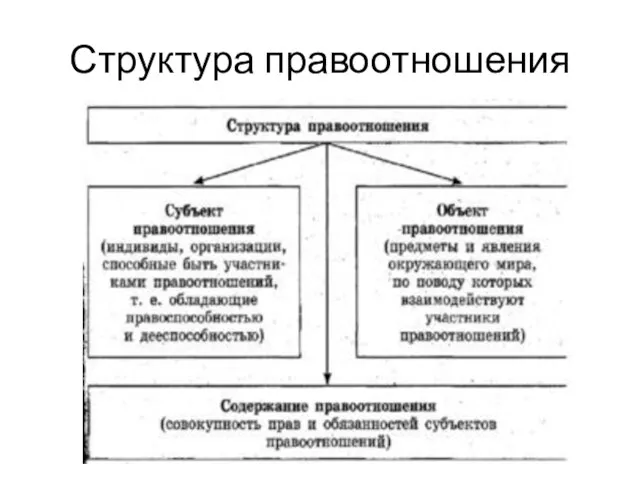 Структура правоотношения