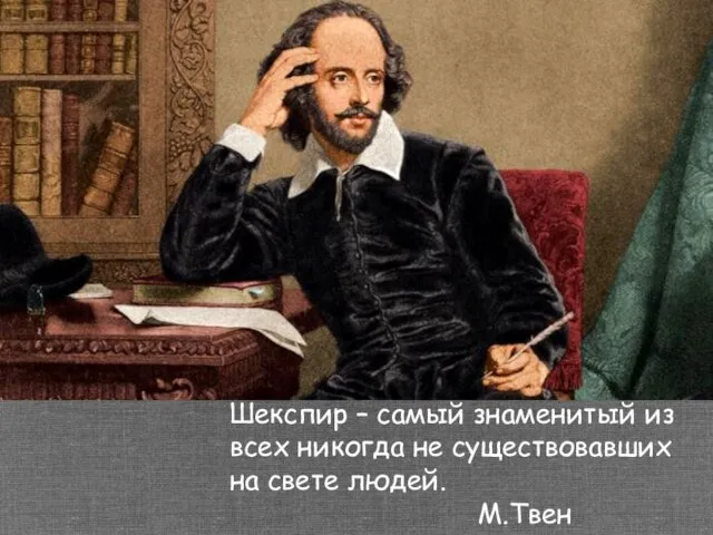 Шекспир – самый знаменитый из всех никогда не существовавших на свете людей. М.Твен