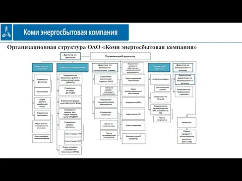 Организационная структура ОАО «Коми энергосбытовая компания»