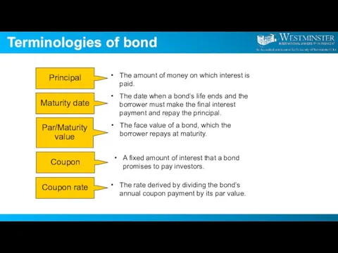 Terminologies of bond