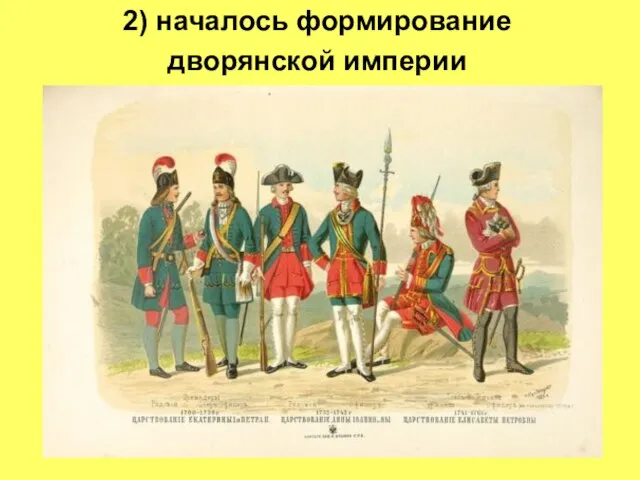 2) началось формирование дворянской империи