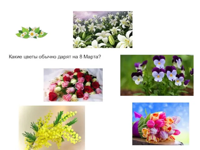 Какие цветы обычно дарят на 8 Марта?