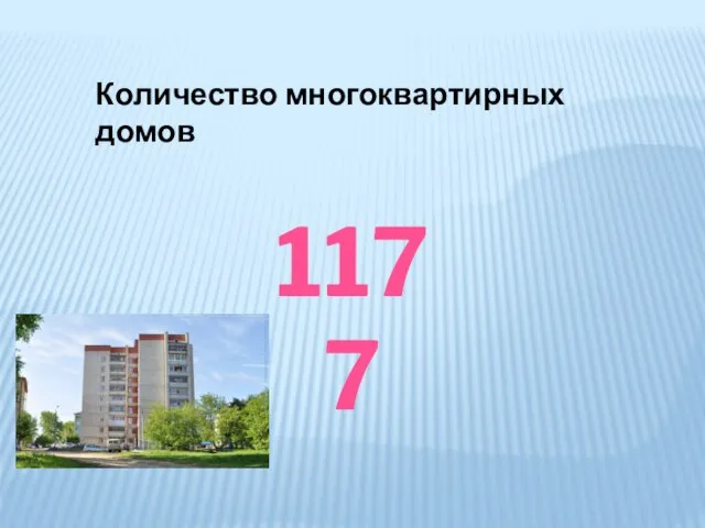 Количество многоквартирных домов 1177