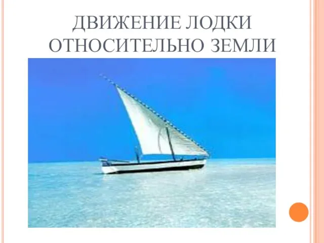 ДВИЖЕНИЕ ЛОДКИ ОТНОСИТЕЛЬНО ЗЕМЛИ