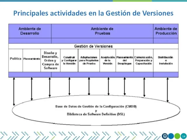 Principales actividades en la Gestión de Versiones