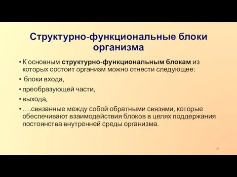 Структурно-функциональные блоки организма К основным структурно-функциональным блокам из которых состоит организм можно