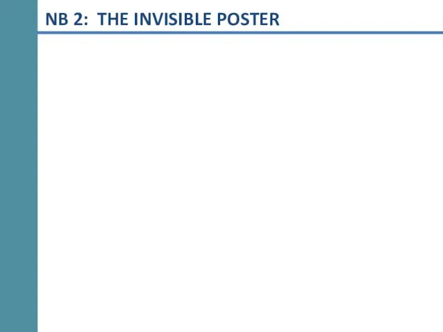 NB 2: THE INVISIBLE POSTER