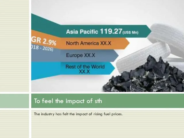 The industry has felt the impact of rising fuel prices. To feel the impact of sth